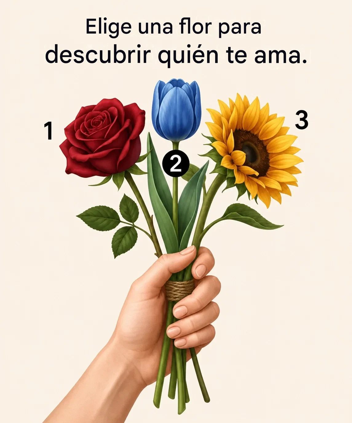 Elige una flor y descubre quién te ama.
