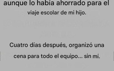 “Mi compañera me pidió 300 euros para su hijo enfermo.”