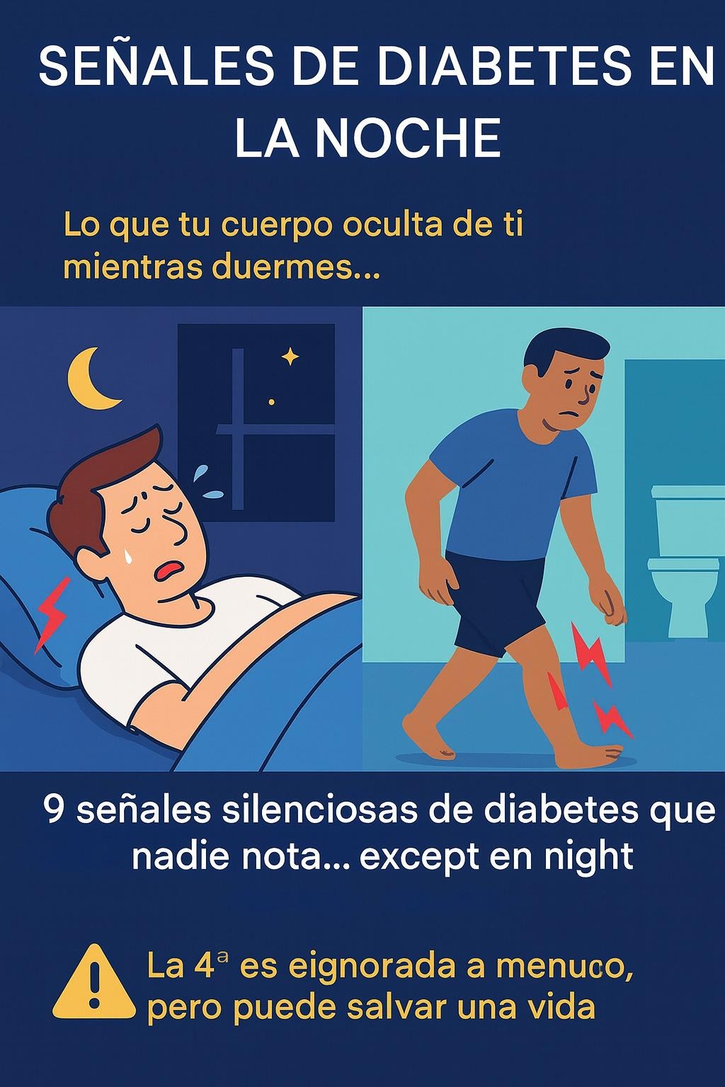 9 señales de diabetes que aparecen por la noche: ¡Lo que necesitas saber!