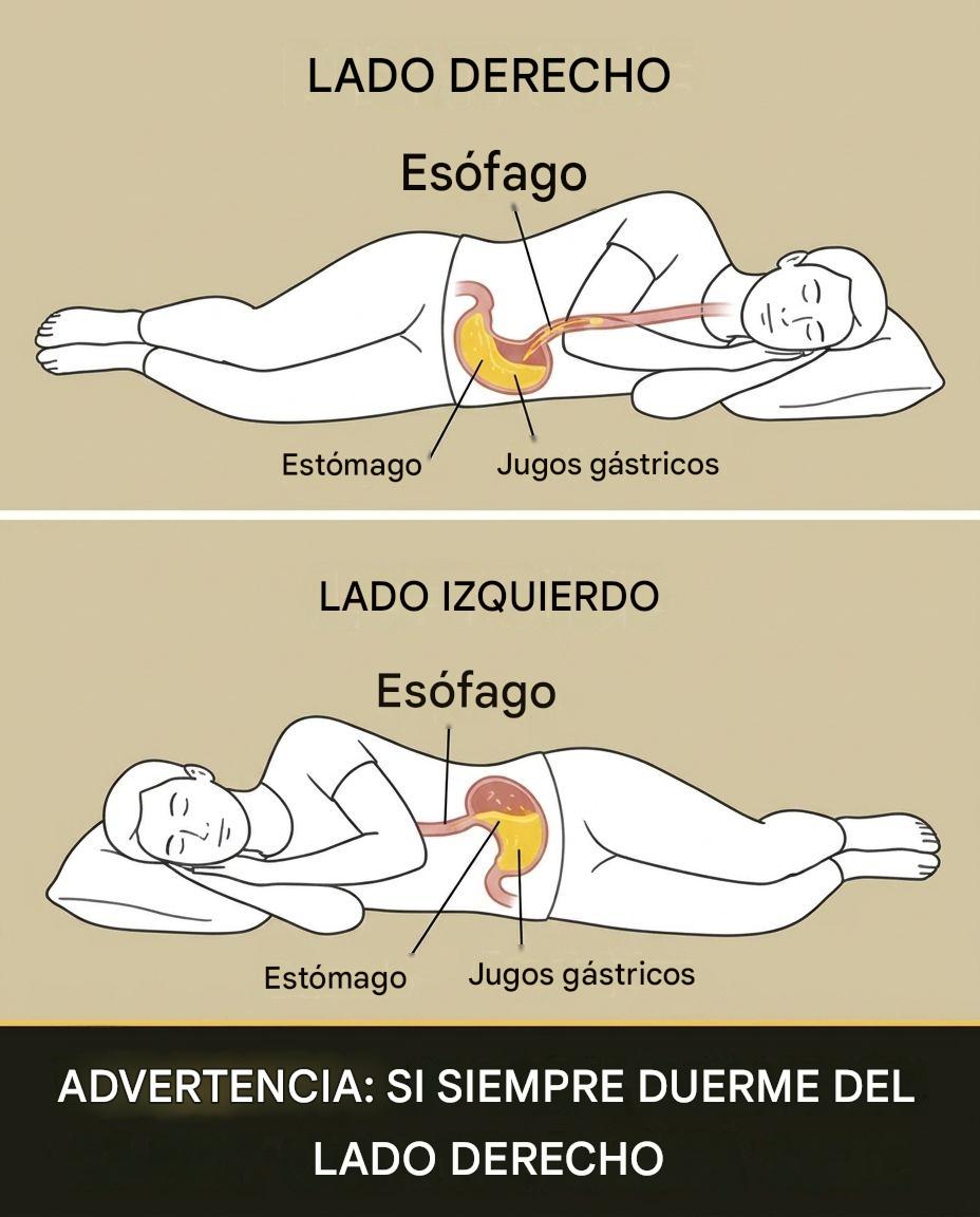 Qué riesgos corres al dormir sobre tu lado derecho?