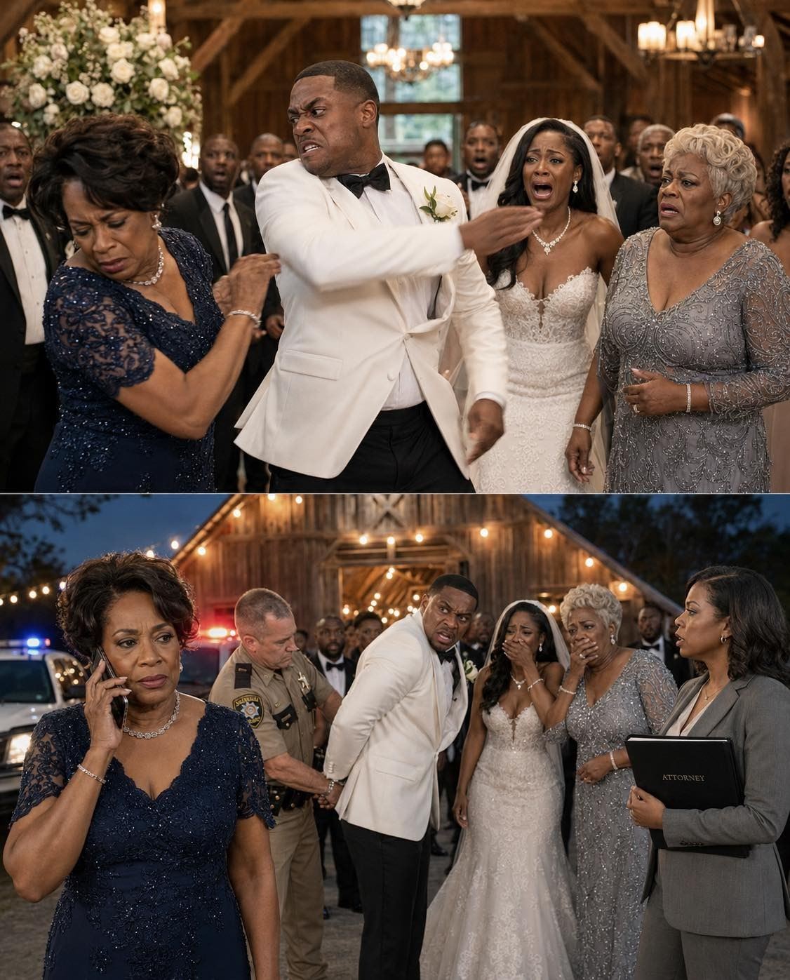 En la boda de mi hija, mi yerno exigió que entregara las llaves de la granja frente a doscientos invitados. Cuando me negué, me abofeteó tanto que perdí el equilibrio…