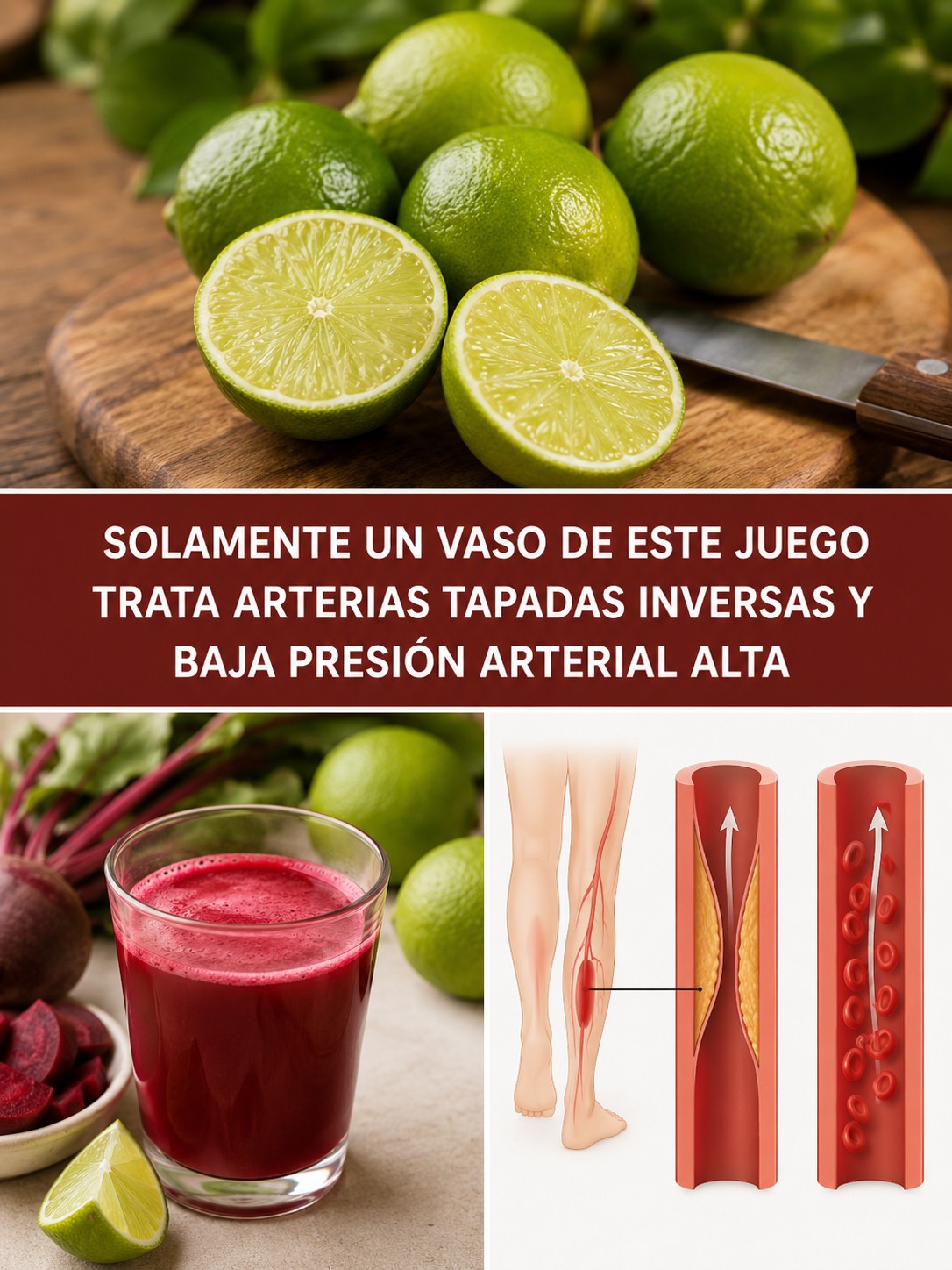 Solo un vaso de este jugo Trata Arterias tapadas inversas y baja presión arterial alta…👇 Para seguir recibiendo mis recetas, solo debes decir algo… ¡Gracias!