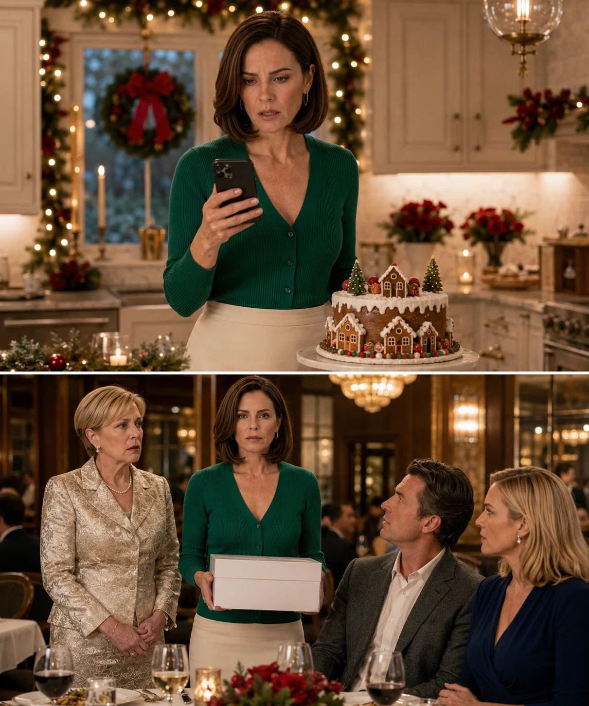 Estaba cortando un pastel de Navidad cuando el mensaje de mi marido iluminó mi teléfono: «Esta noche la dejaré. Entonces solo seremos nosotros, París y el dinero». Entró corriendo, pálido, susurrando: «Claire, no seas dramática».