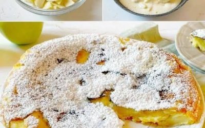 ¡Esta tortilla de manzana se prepara en una sartén en tan solo 5 minutos! ¡Este postre suave y delicioso, que no requiere cocción, te conquistará!