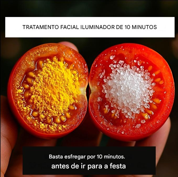 Benefícios da pele do tomate: Esfregue uma fatia de tomate no rosto