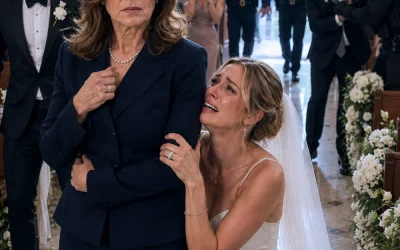 Cuando la costurera desabrochó el vestido de novia de seda hecho a medida de mi hija, la copa de champán se me resbaló de la mano y se hizo añicos en el suelo.