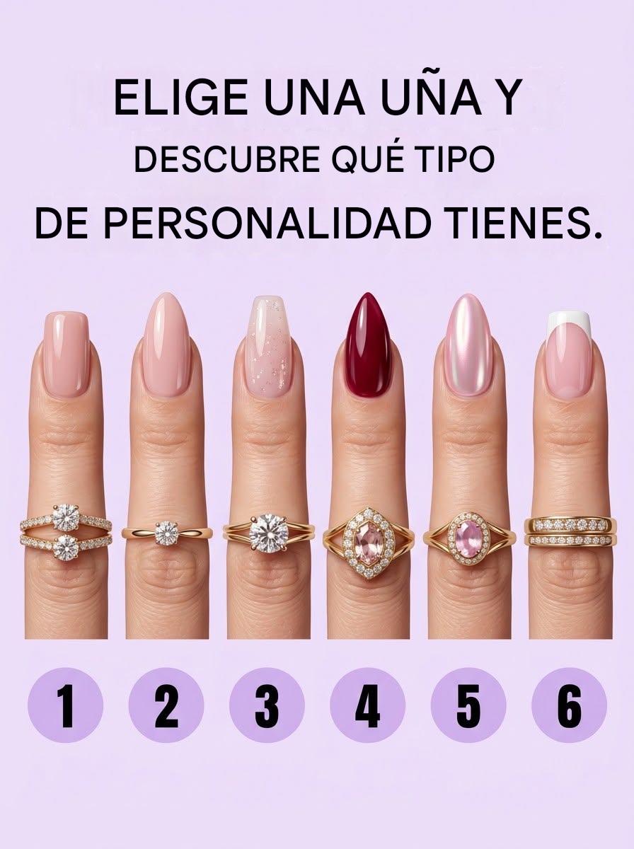 Elige un diseño de uñas y descubre lo que revela sobre tu personalidad.