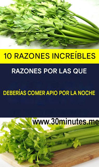 10 razones increíbles por las que deberías comer apio por la noche.