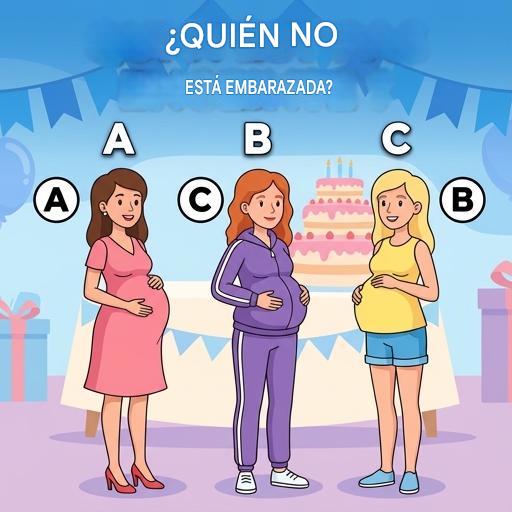 ¿Cuál de estas mujeres no está embarazada? Solo un genio de la lógica podría determinarlo.