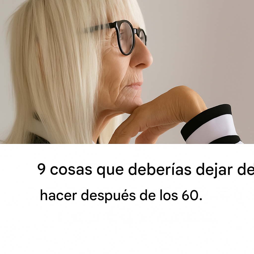9 cosas que deberías dejar de hacer después de cumplir 60 años.