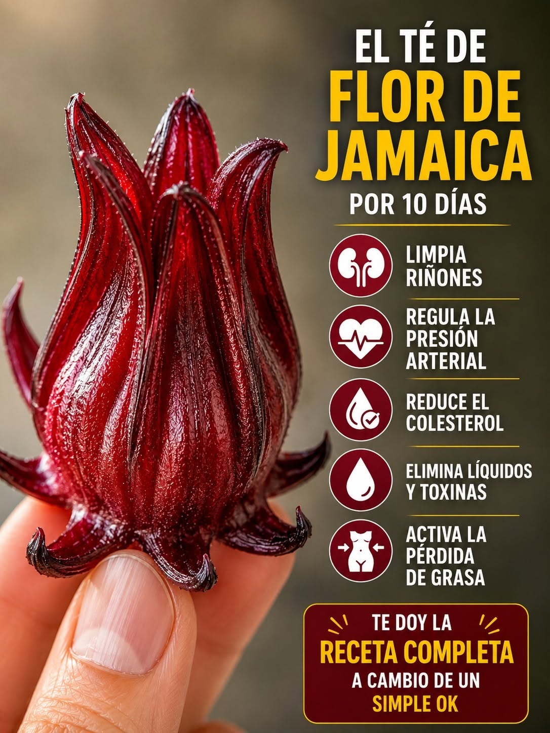 El Poder del Té Rojo: La Verdad Sobre la Flor de Jamaica con Limón y Cómo Desinflama tu Cuerpo