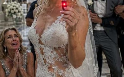 Caminé hacia el altar con el velo rasgado y el labio partido. El novio se burló de mí delante de sus amigos. Pero lo que saqué de mi ramo segundos después lo cambió todo.