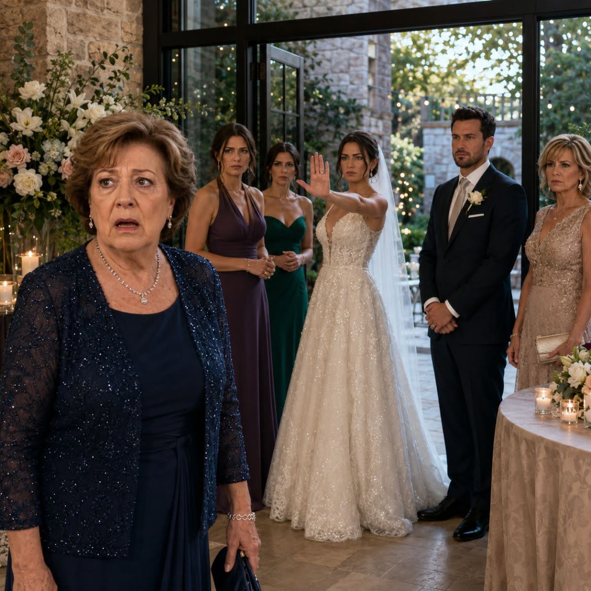 Viajé 14 horas para asistir a la boda de mi hijo, pero al llegar al salón, su novia me bloqueó la entrada y me dijo: “Aquí solo entra la familia de la novia. Usted nunca fue importante para él. Por favor, váyase.” Me fui sin hacer ningún escándalo. 6 días después, mi hijo me llamó por una cuenta de boda de 74,000 dólares y me dijo: “Como mi madre, es tu deber pagarla.”