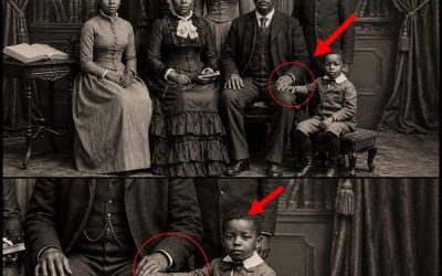 Este retrato familiar parecía completamente normal… hasta que los espectadores notaron un inquietante detalle en la mano del hijo menor.