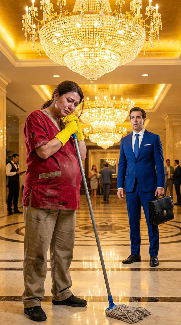 Tras buscar desesperadamente a su esposa desaparecida durante casi un año, un acaudalado millonario entró en un hotel de lujo y la encontró embarazada de nueve meses, fregando el suelo. Su alivio se convirtió en horror absoluto cuando ella rompió a llorar y reveló la siniestra traición de su propia madre.