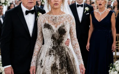 Mi suegra vertió algo asqueroso sobre mi vestido de novia y dejó una nota: “Conoce tu lugar”. Delante de 200 invitados, me lo puse de todos modos, tomé del brazo a mi padre y caminé por el pasillo sin derramar una lágrima.