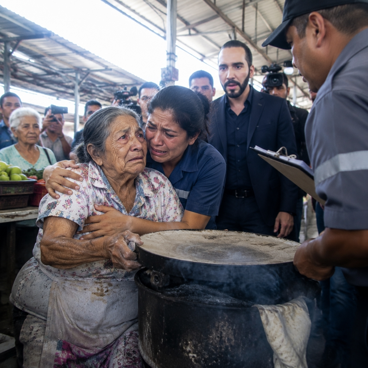 El inspector le arrancó el comal a una anciana de 89 años en pleno mercado por una multa de , ignorando sus lágrimas y su súplica desesperada de sobrevivir