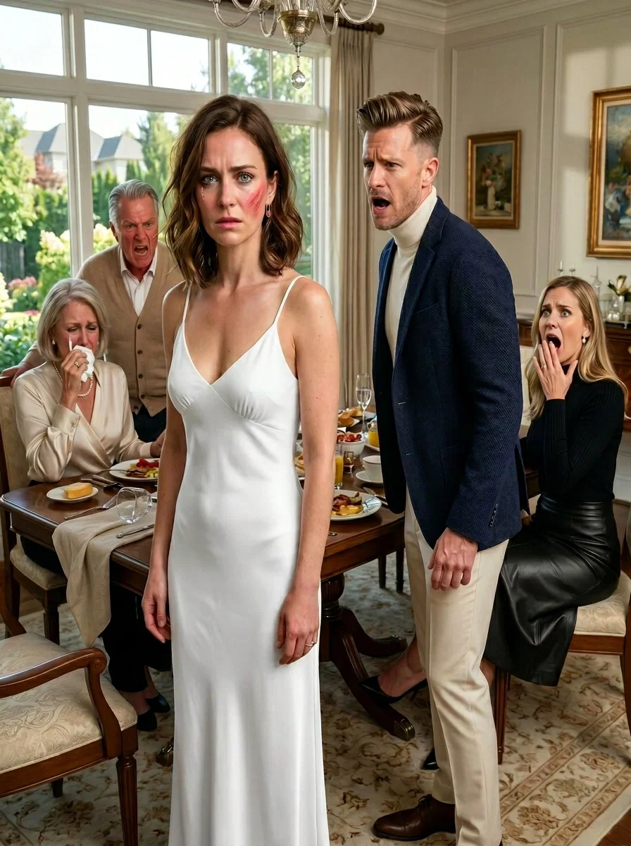 La primera mañana después de nuestra boda, mi esposo me abofeteó delante de toda su familia porque no logré complacerlos. No lloré, ni supliqué, ni di explicaciones. Le lancé una mirada fría y me marché. Ninguno de ellos sabía que destruiría todo lo que tenían en un solo día.  La primera mañana después de nuestra boda, mi esposo me abofeteó delante de toda su familia simplemente porque no logré complacerlos.  Sucedió en la larga mesa de desayuno de nogal en la casa de la familia Harrington, a las afueras de Greenwich, Connecticut. La luz del sol entraba a raudales por los altos ventanales. La cubertería brillaba. Su madre, Victoria Harrington, estaba sentada a la cabecera de la mesa como si ella misma hubiera comprado el sol.  Había dormido tres horas después de una recepción nupcial que se prolongó hasta pasada la medianoche. Aun así, bajé las escaleras con un vestido color crema, sonreí cortésmente y ayudé a la ama de llaves a servir café porque Victoria había hecho un comentario mordaz sobre que «las recién casadas deben entender cuál es su lugar».  Luego probó la tortilla que había preparado y dejó el tenedor.  «Demasiado salada», dijo. Ryan, mi marido, rió nerviosamente.  Su hermana, Claire, me miró de arriba abajo. «Quizás se le da mejor firmar contratos que cocinar».  Todos rieron entre dientes. Yo no.  El padre de Ryan, Malcolm, dobló el periódico y dijo: «Una esposa Harrington debería ser elegante ante las críticas».  Dejé la cafetera. «A una esposa Harrington no se la debe tratar como a una empleada».  Se hizo el silencio en la habitación.  Victoria apretó los labios. «¿Perdón?».  La miré fijamente. «Me oíste».  Ryan se levantó tan rápido que su silla rozó el suelo de mármol. Se le puso la cara roja, no solo de rabia, sino de vergüenza. Había pasado seis meses fingiendo ser diferente a ellos. Amable. Moderno. Leal.  Esa máscara se le cayó en menos de doce horas.  «No le hables así a mi madre», espetó.  «Yo les hablo a las personas como se ganan su dinero».  La bofetada me golpeó en la cara antes de que nadie se moviera. Por un segundo, toda la casa se paralizó. Sentí que me ardía la mejilla. De repente, mi anillo de bodas me pesaba en el dedo. Ryan respiraba con dificultad, mirándome como si esperara lágrimas, disculpas, sumisión. Solo le dediqué una mirada fría.  Ni sorpresa. Ni miedo.  Reconocimiento.  Porque en ese instante, había confirmado cada archivo, cada advertencia, cada cláusula oculta con la que me había protegido antes de caminar hacia el altar. Victoria se recostó, satisfecha. Malcolm volvió a tomar su periódico. Claire sonrió con sorna.  Creían haber humillado a una mujer sin una familia lo suficientemente poderosa como para defenderla. Creían que yo era solo Emma Vale, la hija tranquila de un maestro fallecido de Ohio, afortunada de casarme con alguien de su imperio. No sabían que había creado mi propia agencia de investigación privada bajo el nombre de un socio. No sabían que la empresa de Ryan dependía de tres contratos que yo controlaba a través de empresas fantasma. No sabían que tenía grabaciones, registros bancarios, aprobaciones de la junta falsificadas y declaraciones firmadas de empleados a los que habían arruinado.  Y lo más importante, no sabían que el acuerdo prenupcial que Ryan insistió en que firmara tenía una cláusula que su abogado había pasado por alto. El maltrato doméstico anulaba sus protecciones. Me quité el anillo y lo coloqué junto a mi plato intacto.  Ryan parpadeó. —¿Qué estás haciendo?  Tomé mi bolso.  Acabando con tu familia —dije.  Luego me marché.  El resto de la historia está abajo 👇
