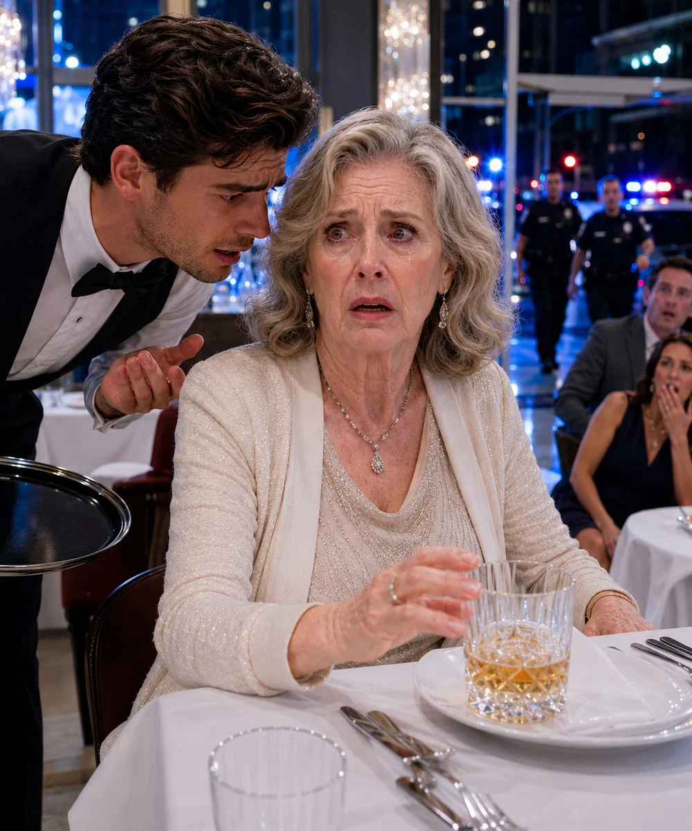 Estaba cenando en un restaurante elegante con mi hija y su esposo. Después de que se marcharon, el camarero se acercó y, con voz apenas audible, susurró: «Señora… por favor, no beba lo que le han pedido».