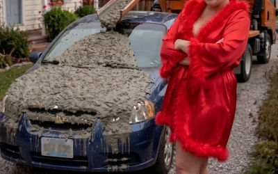 Mi vecina cubrió mi coche con cemento por “bloquearle la vista al lago” – y entonces mi hija de 8 años le borró la sonrisa de la cara.